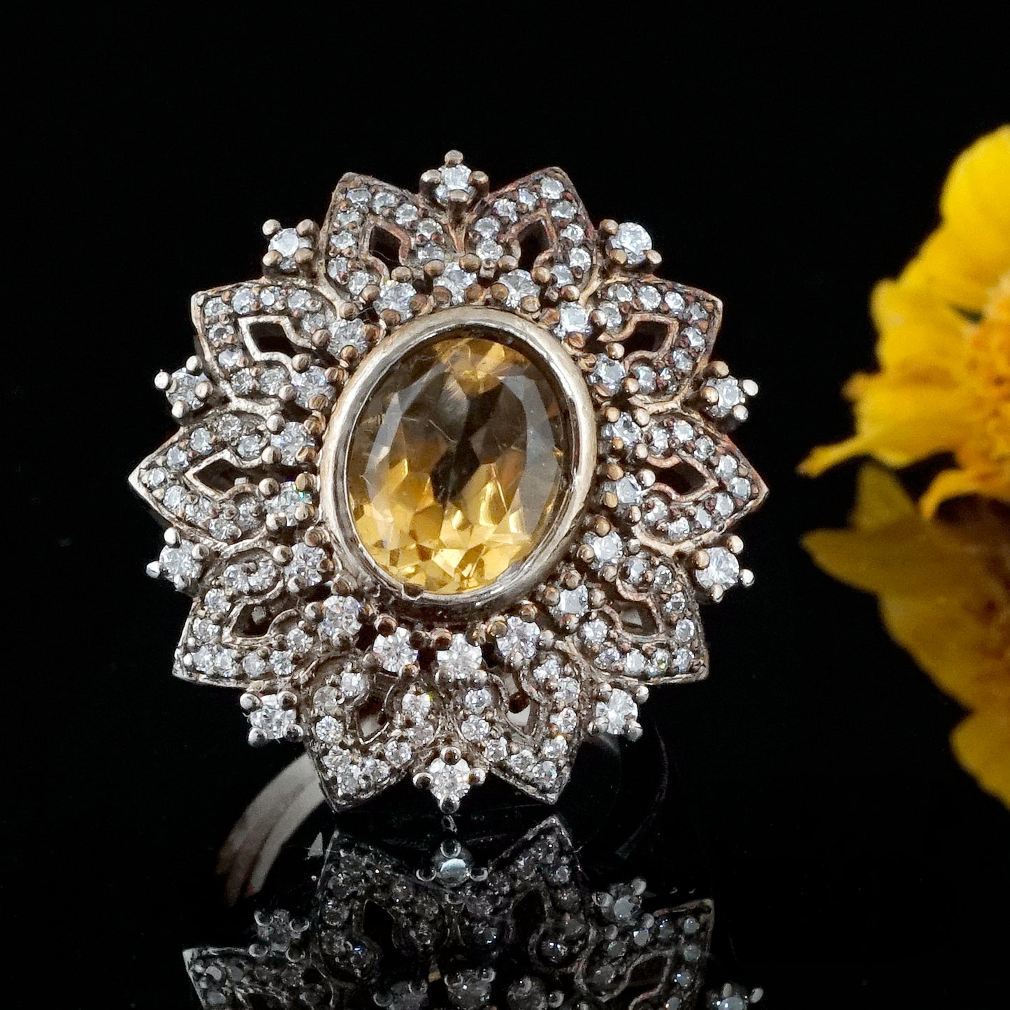 Citrine Cocktail Ring