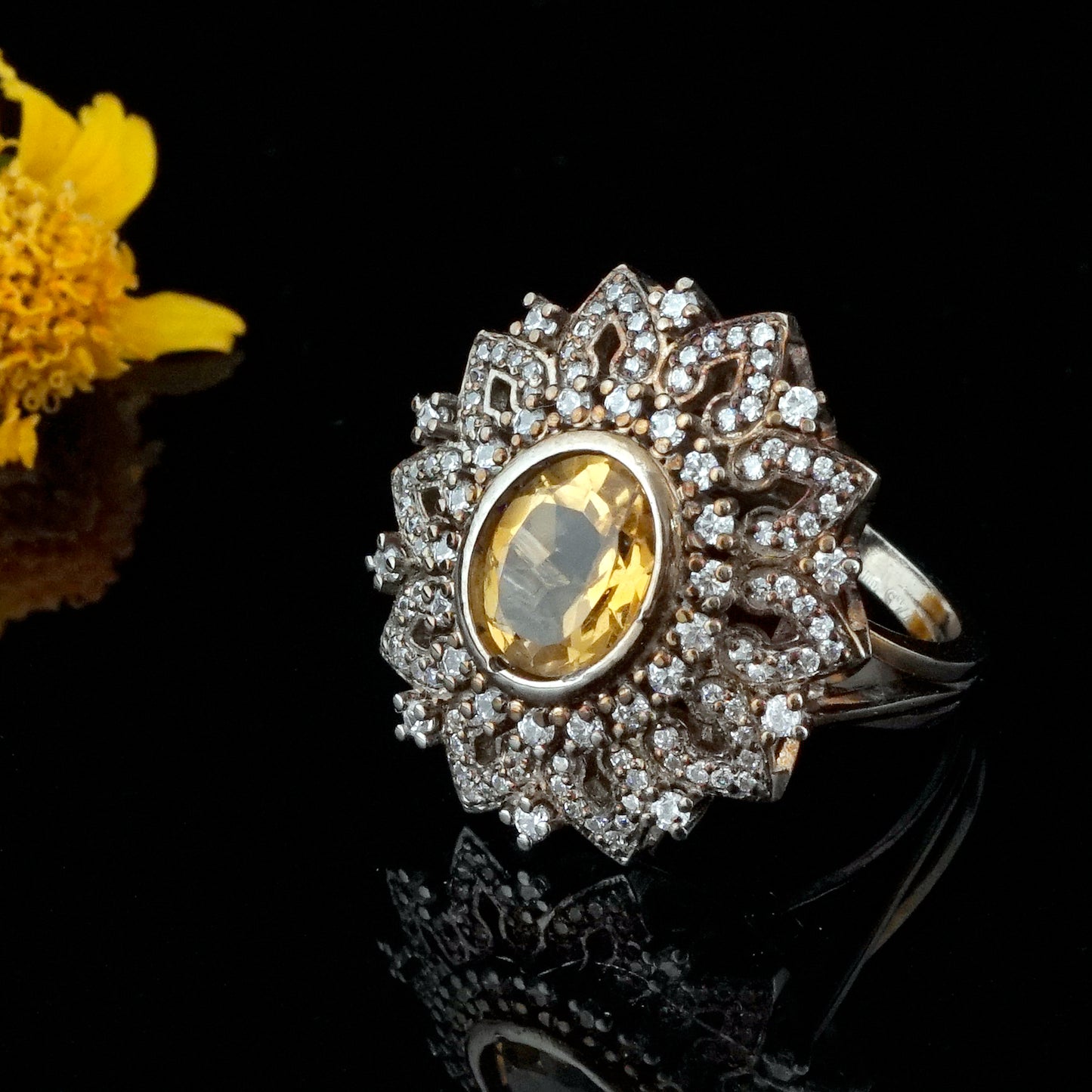 Citrine Cocktail Ring