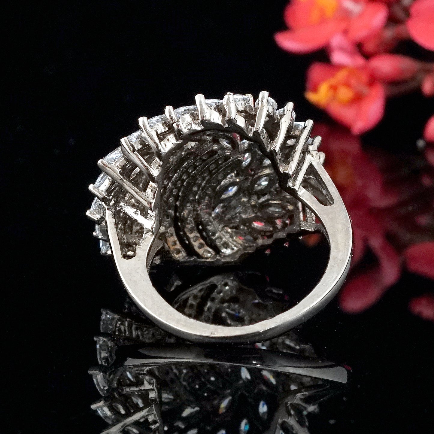 Geometric Zirconia Cocktail Ring