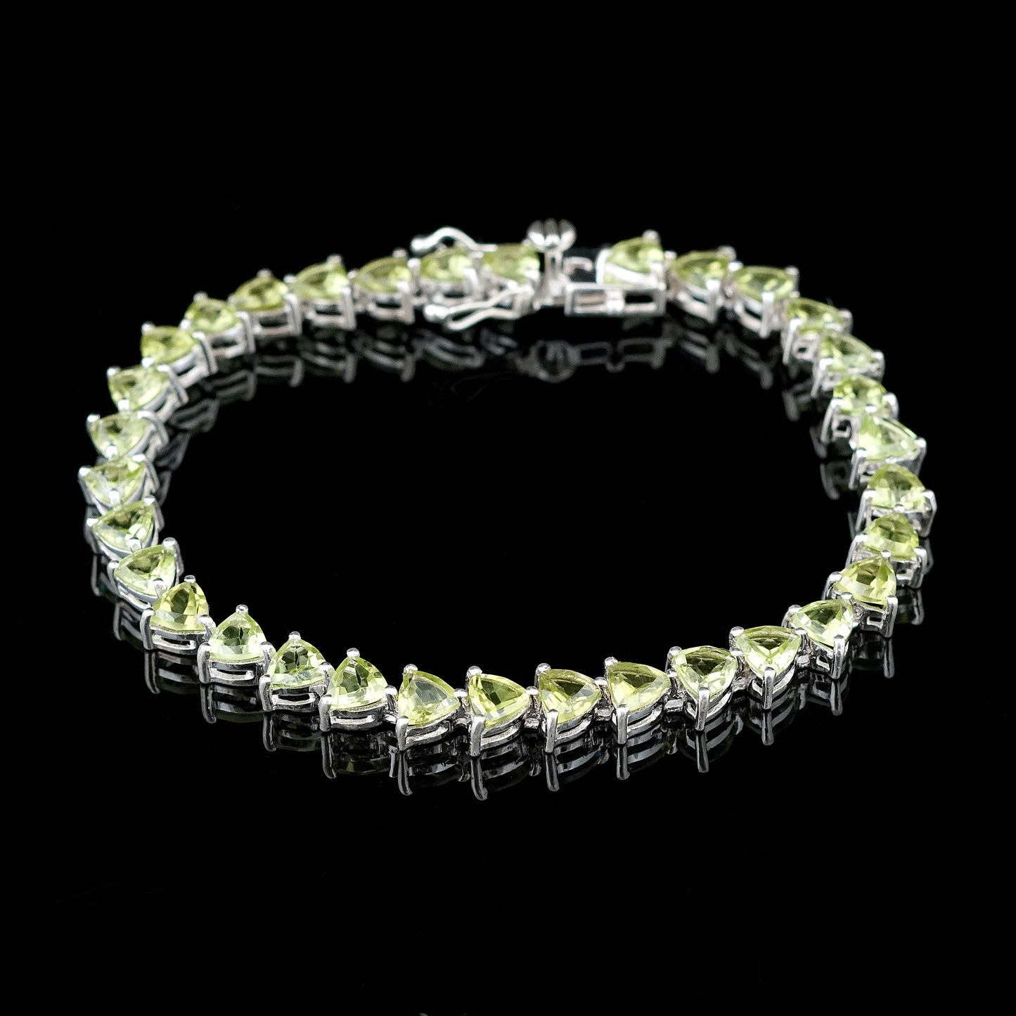 925 Peridot Tennis Bracelet