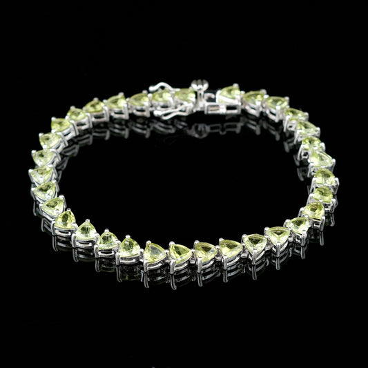 925 Peridot Tennis Bracelet