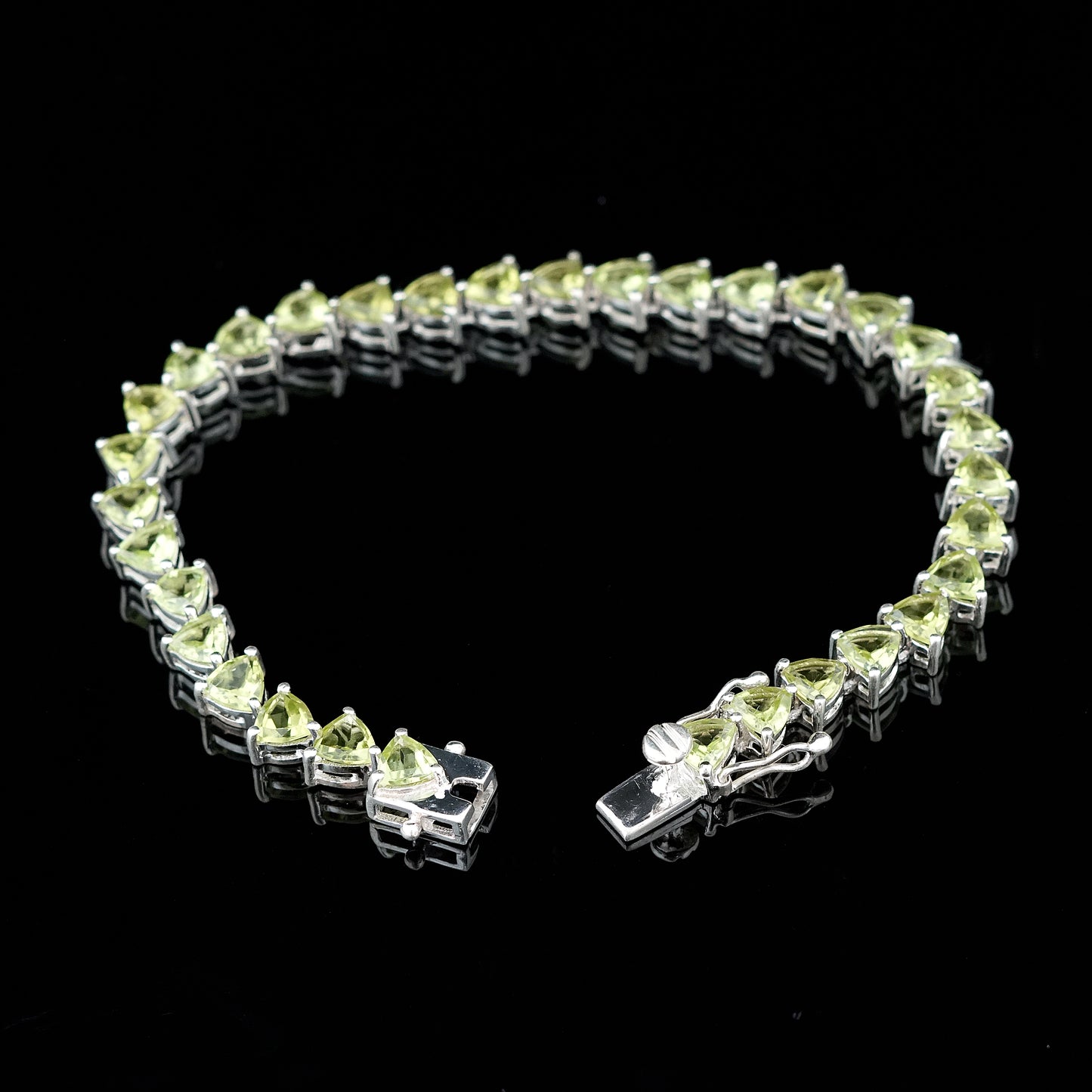 925 Peridot Tennis Bracelet