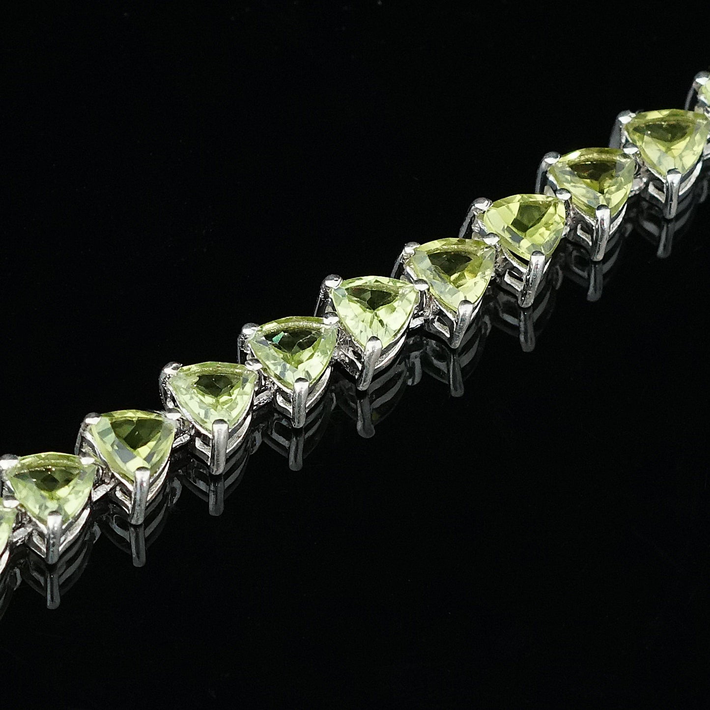 925 Peridot Tennis Bracelet