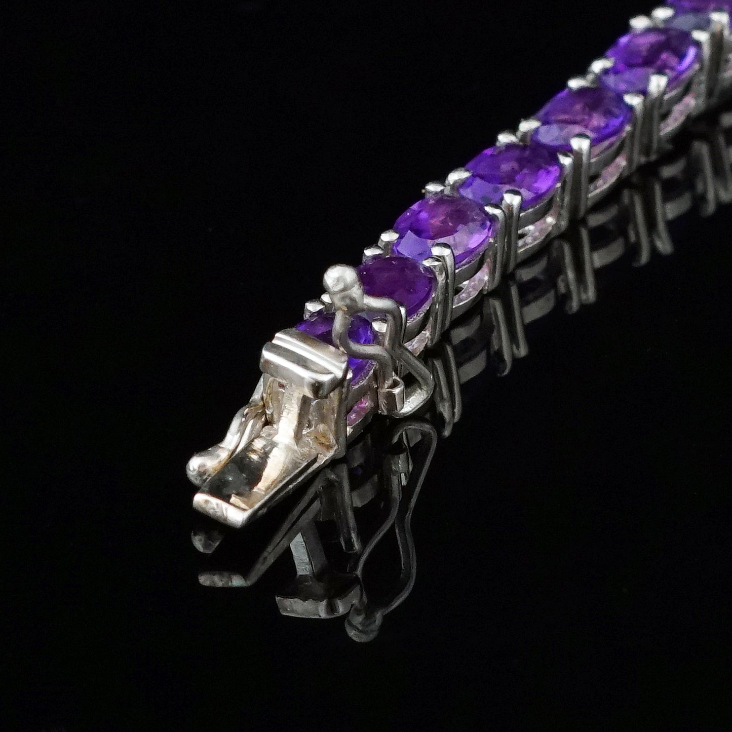 925 Amethyst Tennis Bracelet