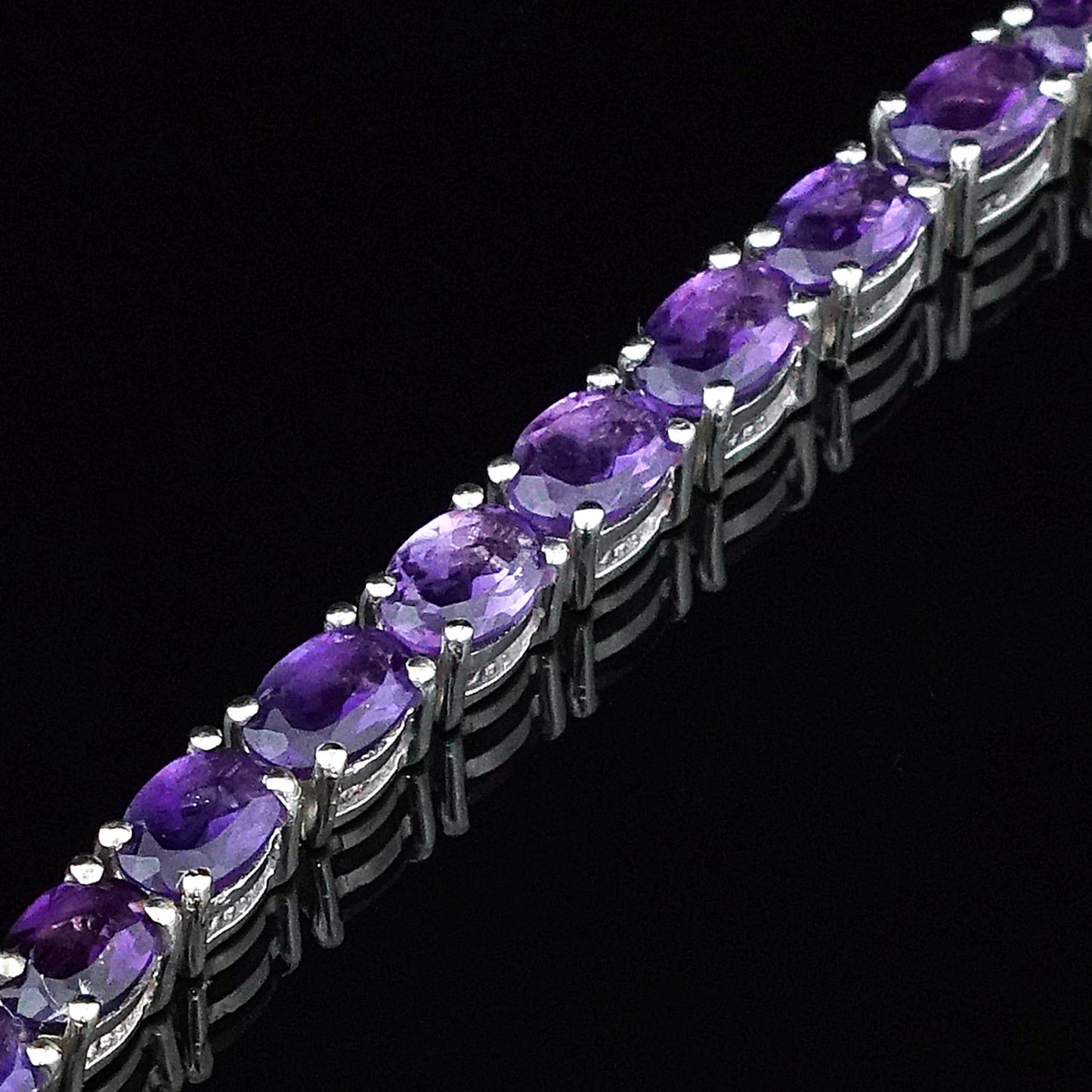 925 Amethyst Tennis Bracelet