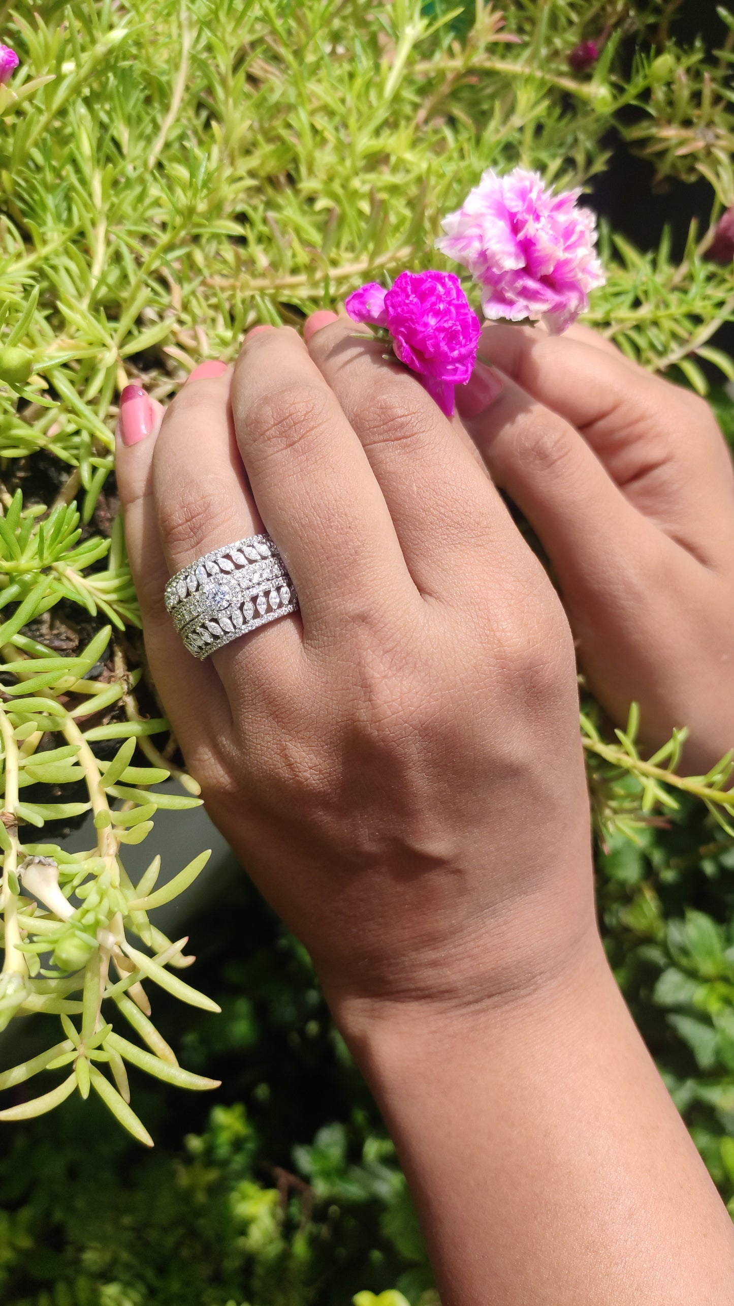 925 Silver zirconia Band Ring